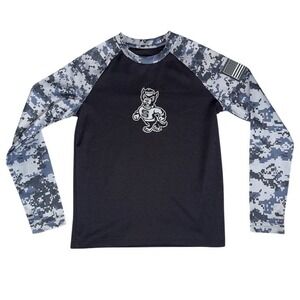 Colosseum NC State Wolfpack Youth Shirt Size S (8-10) Black Gray Long camouflage